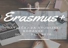 Erasmus+ Natječaj za financiranje mobilnosti studenata u svrhu studijskog boravka za ak. god. 2020./2021.